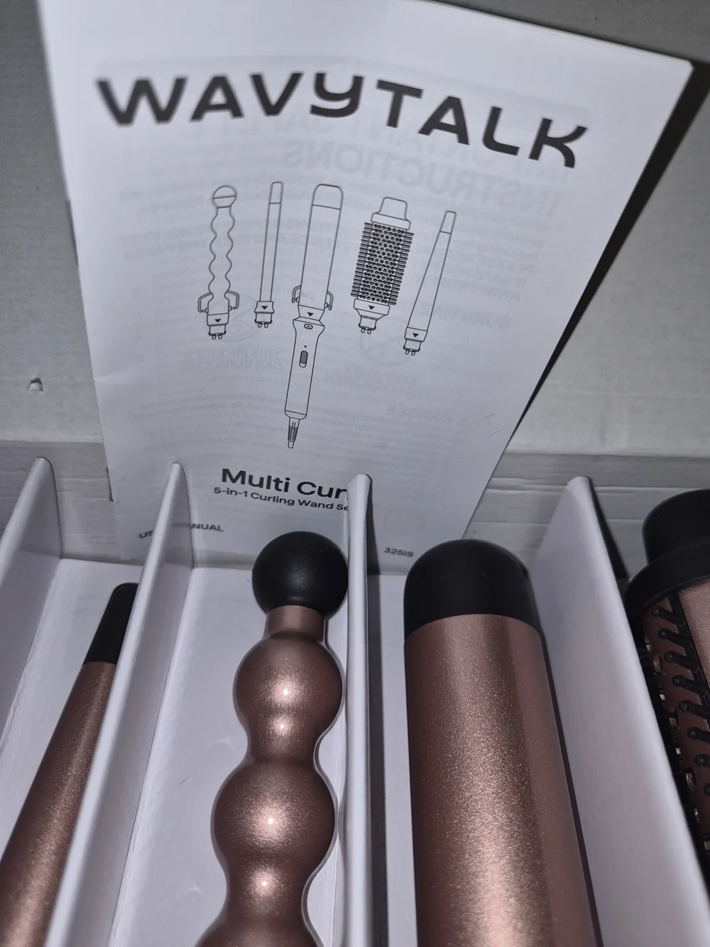 WAVYTALK Multi Curl 5-in-1 Curling Wand Set - Purple